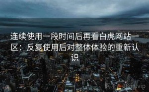连续使用一段时间后再看白虎网站一区：反复使用后对整体体验的重新认识