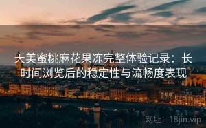 天美蜜桃麻花果冻完整体验记录：长时间浏览后的稳定性与流畅度表现