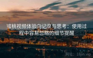 蜜桃视频体验向记录与思考：使用过程中容易忽略的细节提醒