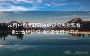 从用户角度聊聊白虎视频免费观看：更适合碎片时间还是长时间浏览