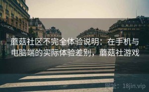 蘑菇社区不完全体验说明：在手机与电脑端的实际体验差别，蘑菇社游戏