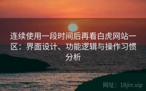 连续使用一段时间后再看白虎网站一区：界面设计、功能逻辑与操作习惯分析