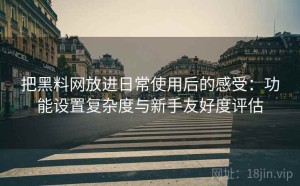 把黑料网放进日常使用后的感受：功能设置复杂度与新手友好度评估