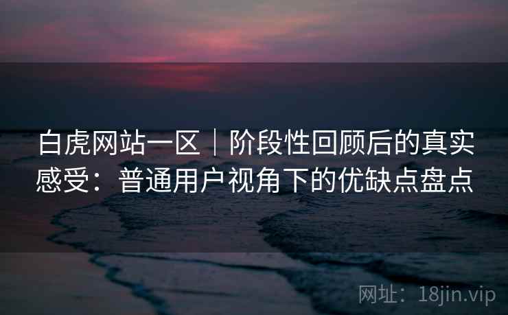 白虎网站一区｜阶段性回顾后的真实感受：普通用户视角下的优缺点盘点