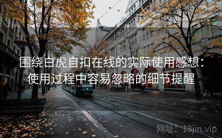 围绕白虎自扣在线的实际使用感想：使用过程中容易忽略的细节提醒
